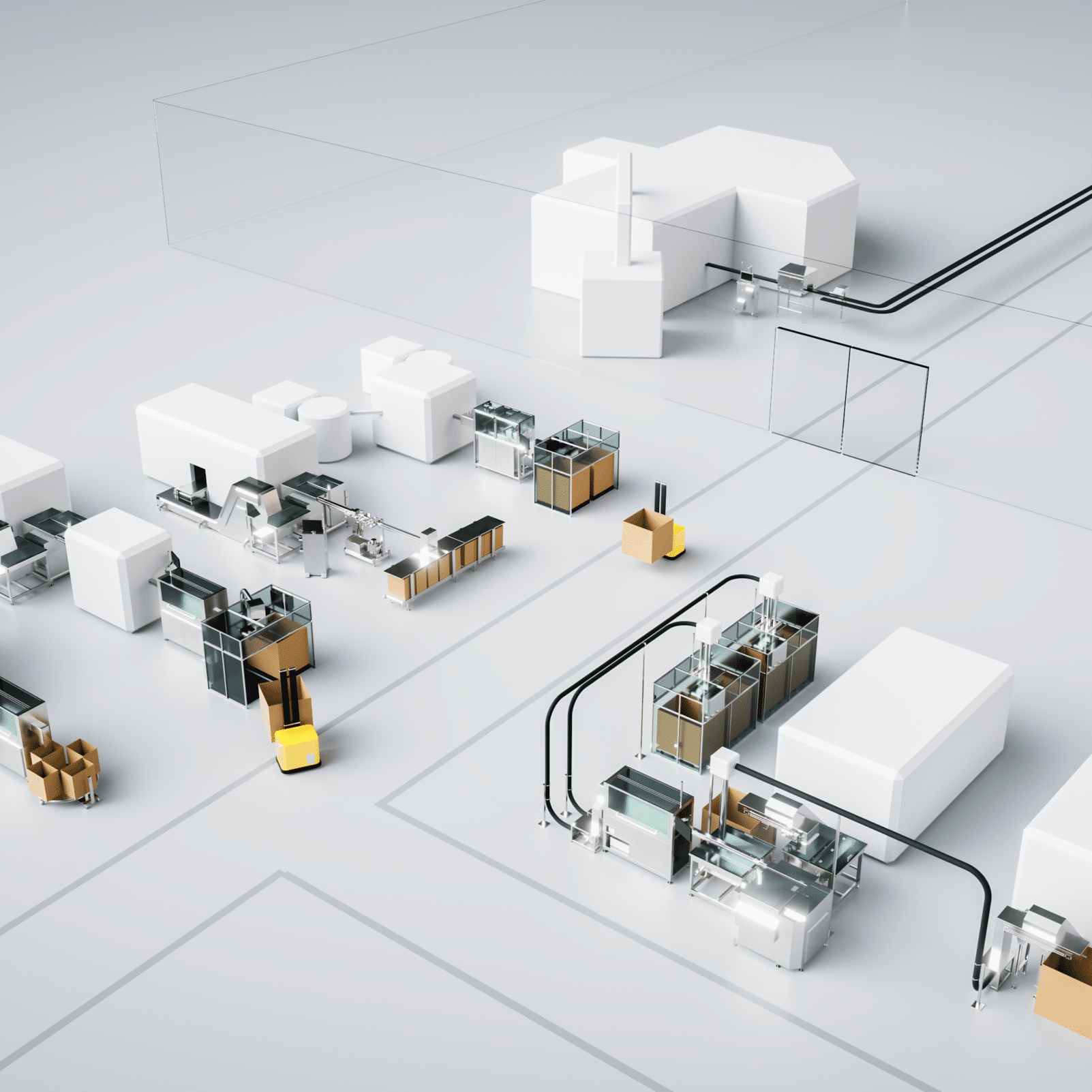3D-Visualisierung Produktionshalle